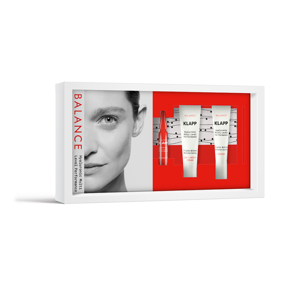 Klapp  Набор тестовый увлажнение Triple action (крем+сыворотка+бустер) Balance triple action moisturizing discovery set