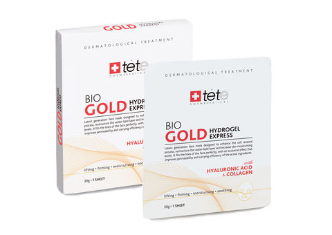 TETe Маска с коллоидным золотом моментального действия Bio Gold Hydrogel Mask