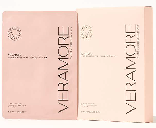 VERAMORE Маска успокаивающая пептидная для сужения пор Rose&Tea Tree Pore Tightening Mask